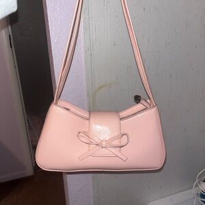 Used Elegant Pink Bow Women's Bag